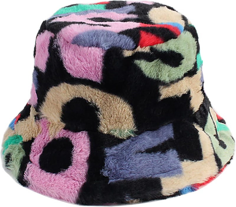 Women's Winter Faux Fur Fuzzy Warm Bucket Hat